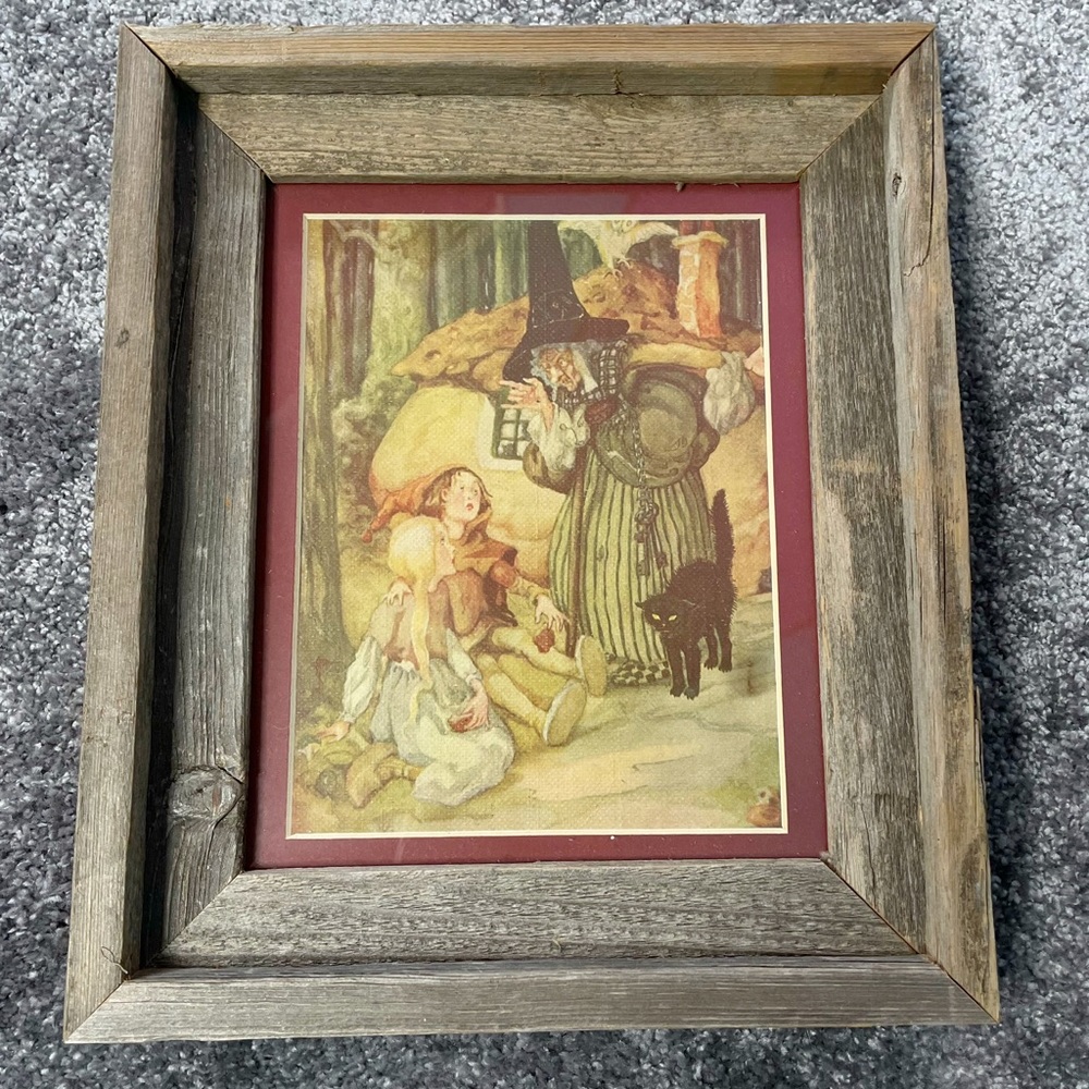 Framed Hansel And Gretel From Anne Anderson’s “Fairy Tales and Pictures”